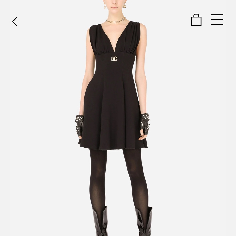 NWT, never been worn Dolce & Gabbana Cady with crystal-embellished DG logo